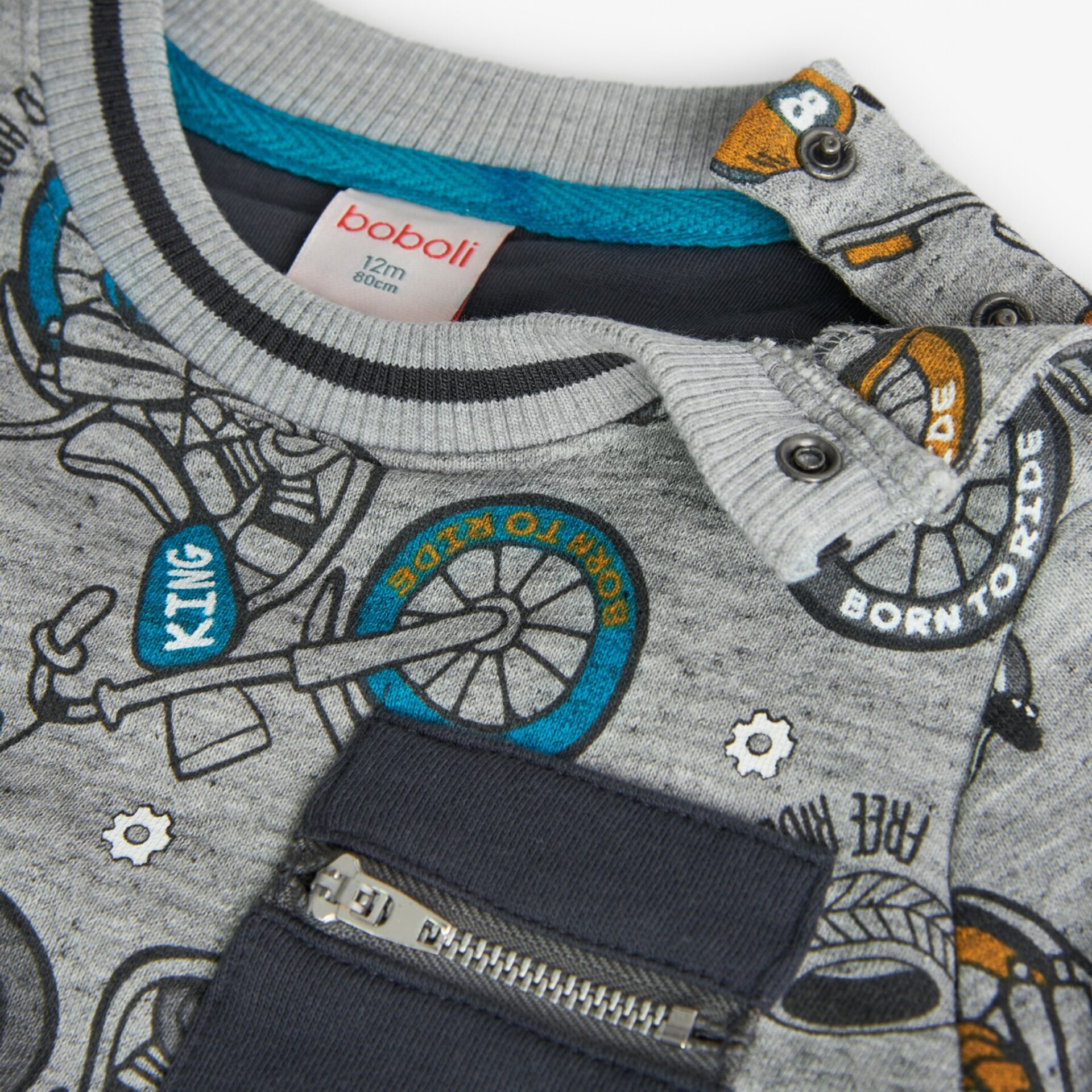 Sudadera felpa estampado motos (2A) - 3